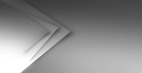 Grey background with three green triangles from the left side Stock-Fotos