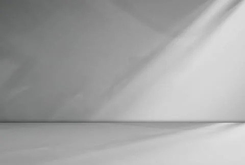 Grey Background Wall Shadow Leaf White Light Kitchen Abstract Studio Fotos de archivo