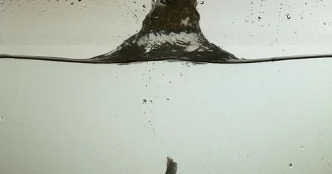 Grey Balloon Pops, Partially Submerged Stock Footage
