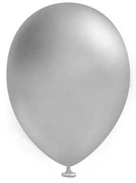 A grey balloon on a white background Stock Photos
