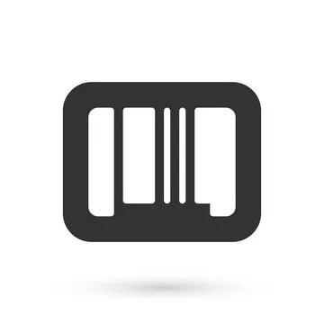 Grey Barcode icon isolated on white background. Vector Stock Illustration