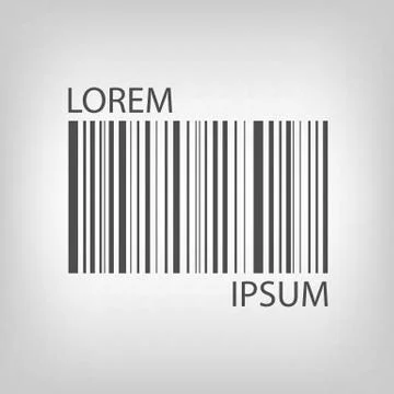 Grey barcode Illustrazione stock