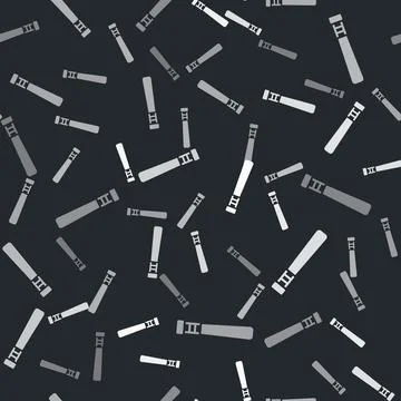 Grey Baseball bat icon isolated seamless pattern on black background. Vector 스톡 일러스트