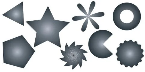 Grey basic shapes with a light inside 스톡 일러스트