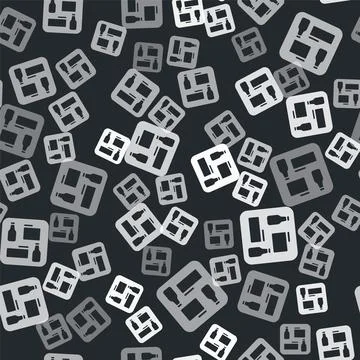Grey Beer menu icon isolated seamless pattern on black background. Beer Illustrazione stock
