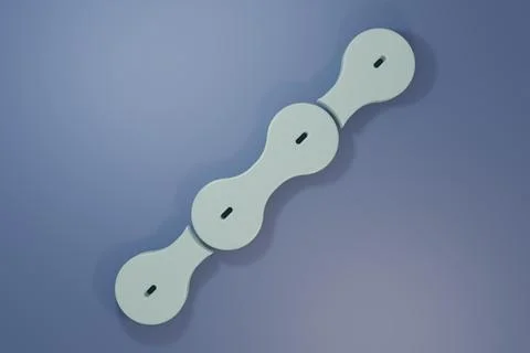 Grey Bicycle chain icon isolated on purple-blue background. Bike chain spro.. Stock Illustration
