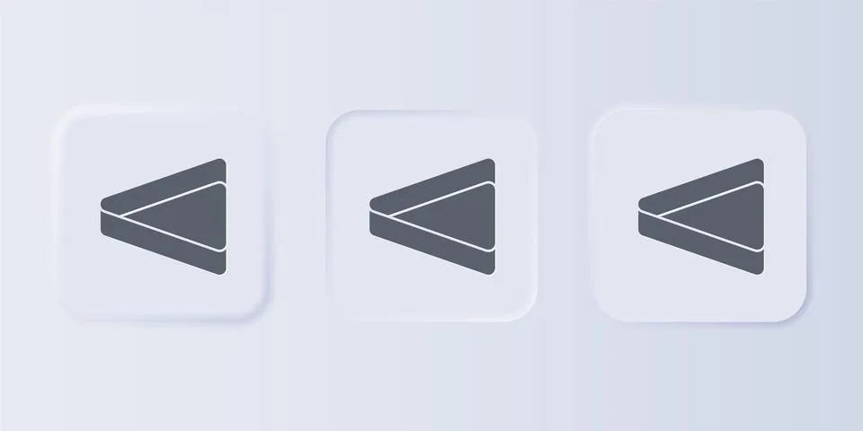 Grey Billiard triangle icon isolated on grey background. Set icons in squar.. Stock Illustration