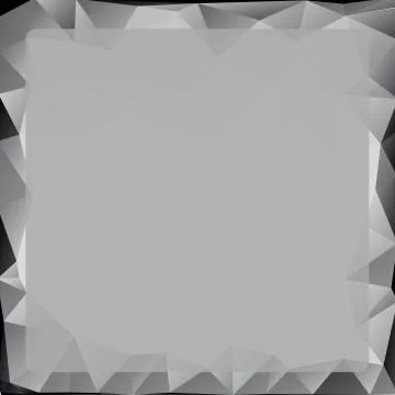 Grey &amp; Black Abstract Low Poly Geometric Gradient Polygonal Background Vector Stock Illustration