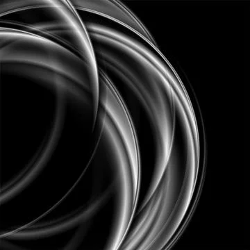 Grey black circular smoke waves abstract background イラスト素材