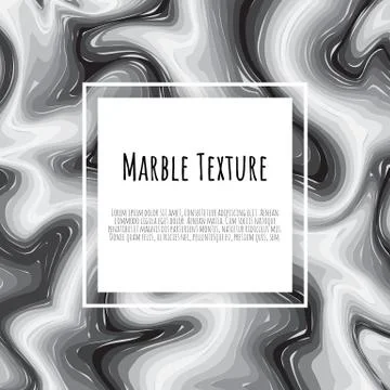 Grey, black, white marble template. Trendy pattern, graphic poster, geometric Stock Illustration