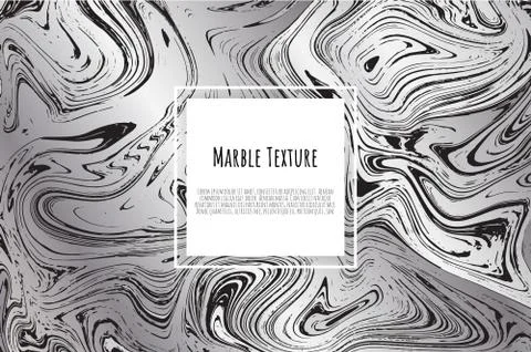 Grey, black, white marble template. Trendy pattern, graphic poster, geometric Stock Illustration