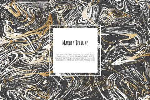 Grey, black, white marble template. Trendy pattern, graphic poster, geometric Stock Illustration