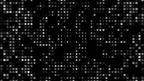 Grey Blinking Square Grid 4K Seamless Loop Black Background 動画素材 337995070