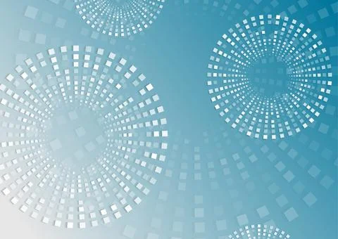 Grey blue small square round dots abstract tech background 스톡 일러스트