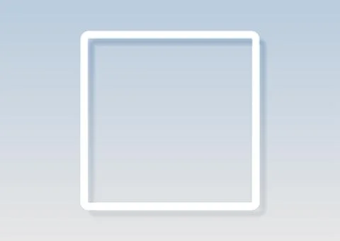 Grey blue square frame abstract neon tech background Stock Illustration