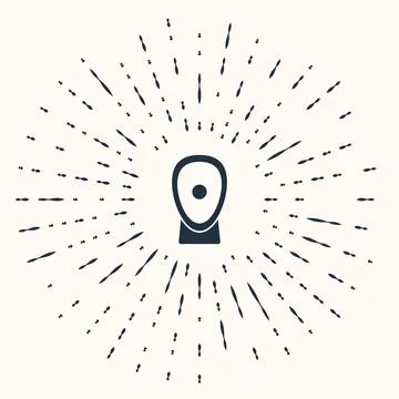 Grey Boxing training paws icon isolated on beige background. Abstract circle Stock Illustration