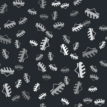 Grey Bread loaf icon isolated seamless pattern on black background. Vector Stock Illustration