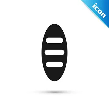 Grey Bread loaf icon isolated on white background. Vector Illustrazione stock