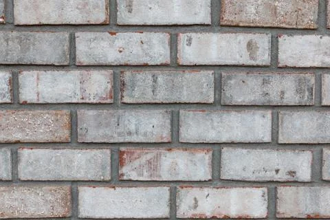 Grey brick wall for a background. Stock Photos