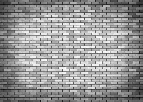 Grey brick wall. Stock Illustration