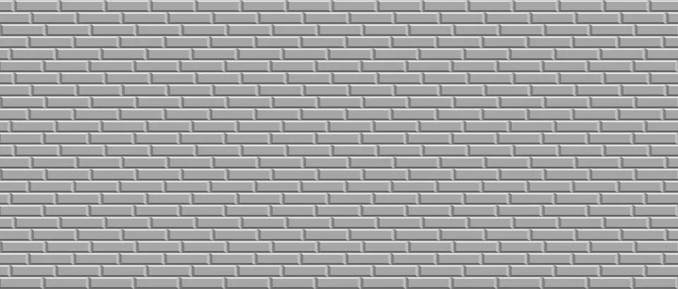 Grey brick wall pattern for kitchen and bathroom. Modern backdrop. Grey cover  Stock Illustration