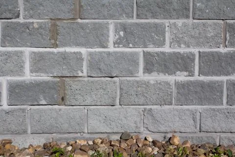 Grey brick wall Stock Photos