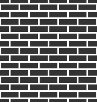 Grey brick wall seamless background. Brick pattern. Vector illustration Illustrazione stock