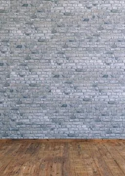 Grey brick wall vertical background, Old gray brickwall grunge texture 3d r.. Stock-Illustration