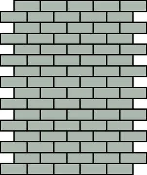 Grey Bricks Fence Stock Illustration