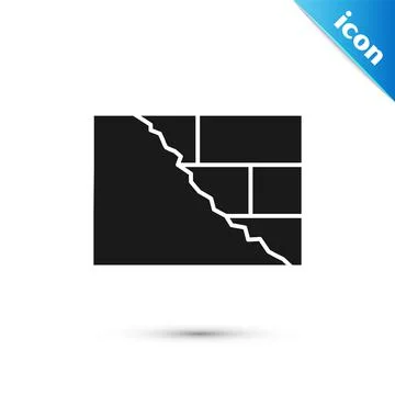 Grey Bricks icon isolated on white background. Vector Illustrazione stock
