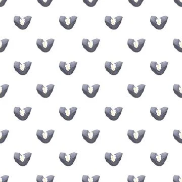 Grey broken stone rock seamless pattern on white background Illustrazione stock