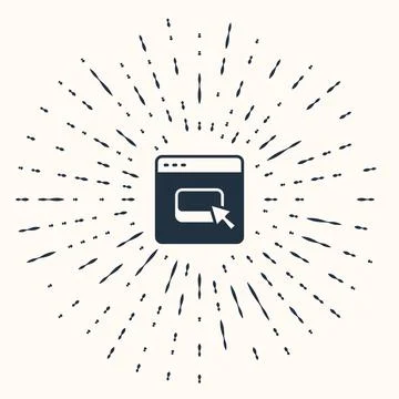 Grey Browser files icon isolated on beige background. Abstract circle rando.. Stock Illustration