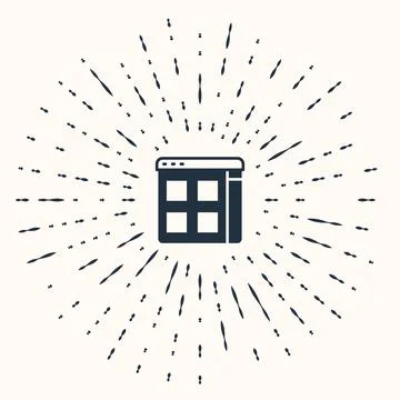 Grey Browser files icon isolated on beige background. Abstract circle rando.. Stock Illustration
