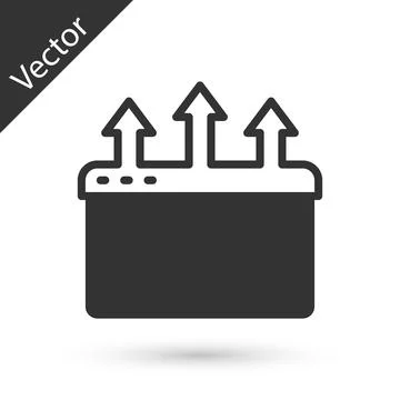 Grey Browser window icon isolated on white background. Vector Stockillustratie