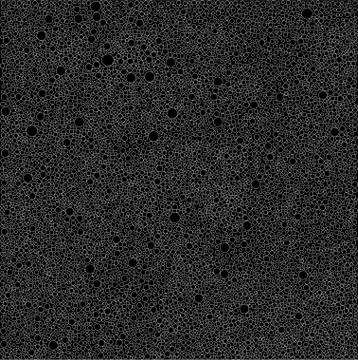 Grey Bubbles Circles on Black Background Dots Stock Illustration