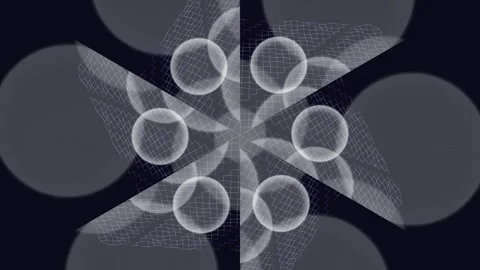 Grey bubbles floating on black Видео 330511547