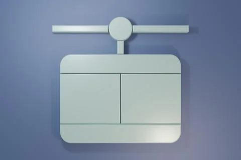 Grey Cable car icon isolated on purple-blue background. Funicular sign. Min.. Stock Illustration