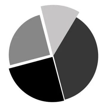 Grey cake diagram 스톡 일러스트