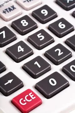 Grey calculator buttons Foto stock