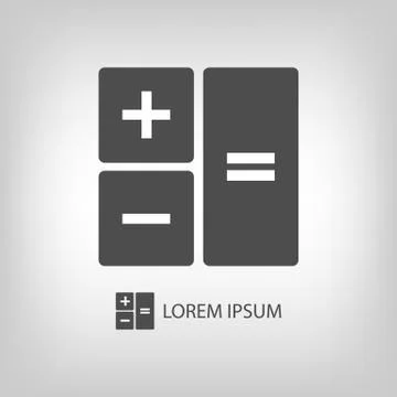 Grey calculator Stock Illustration