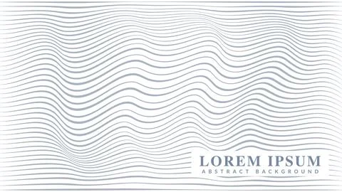Grey calm wavy line pattern. Abstract background design Stock Illustration