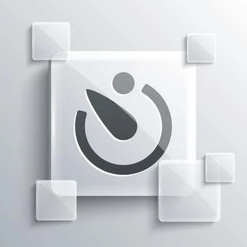 Grey Camera timer icon isolated on grey background. Photo exposure. Stopwatch 库存插图