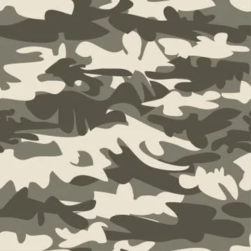 Grey camo seamless vector Stock Illustration