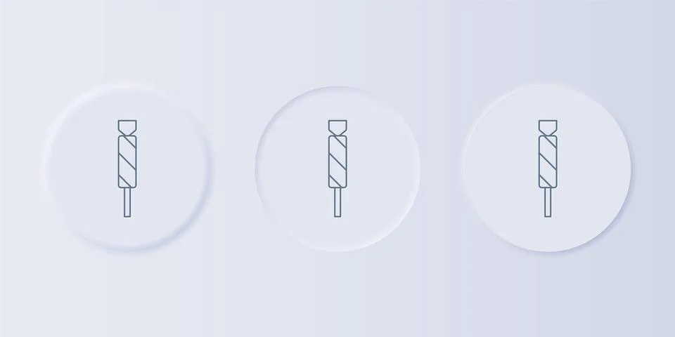 Grey Candy icon isolated on grey background. Set icons in square buttons. V.. Stock Illustration