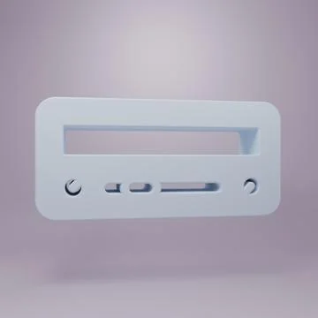 Grey Car audio icon isolated on purple background. Fm radio car audio icon... 库存插图