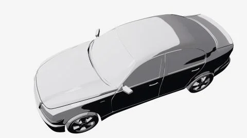 Grey car comic book 3D illustration Illustrazione stock