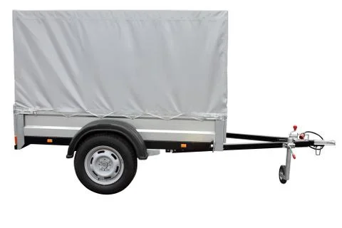 Grey car trailer Stock Photos