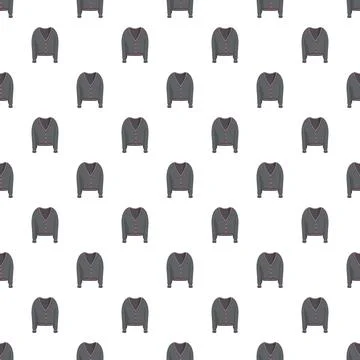 Grey cardigan repeating pattern presenting winter fashion apparel Stock Illustration