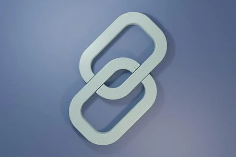 Grey Chain link icon isolated on purple-blue background. Link single. Hyper.. 스톡 일러스트