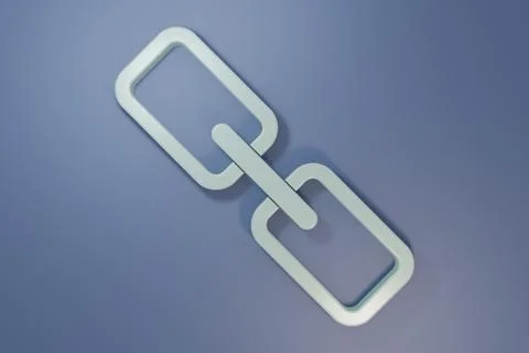 Grey Chain link icon isolated on purple-blue background. Link single. Hyper.. Stock Photos
